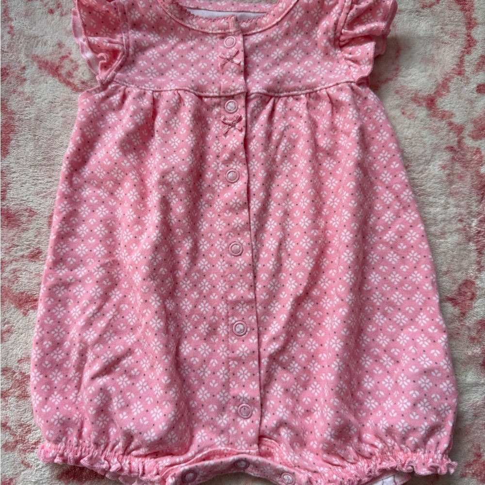 Carter's Pink Floral Baby Romper